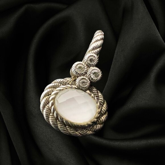 Judith Ripka Sterling Silver CZ Drop Earrings - Picture 10 of 13